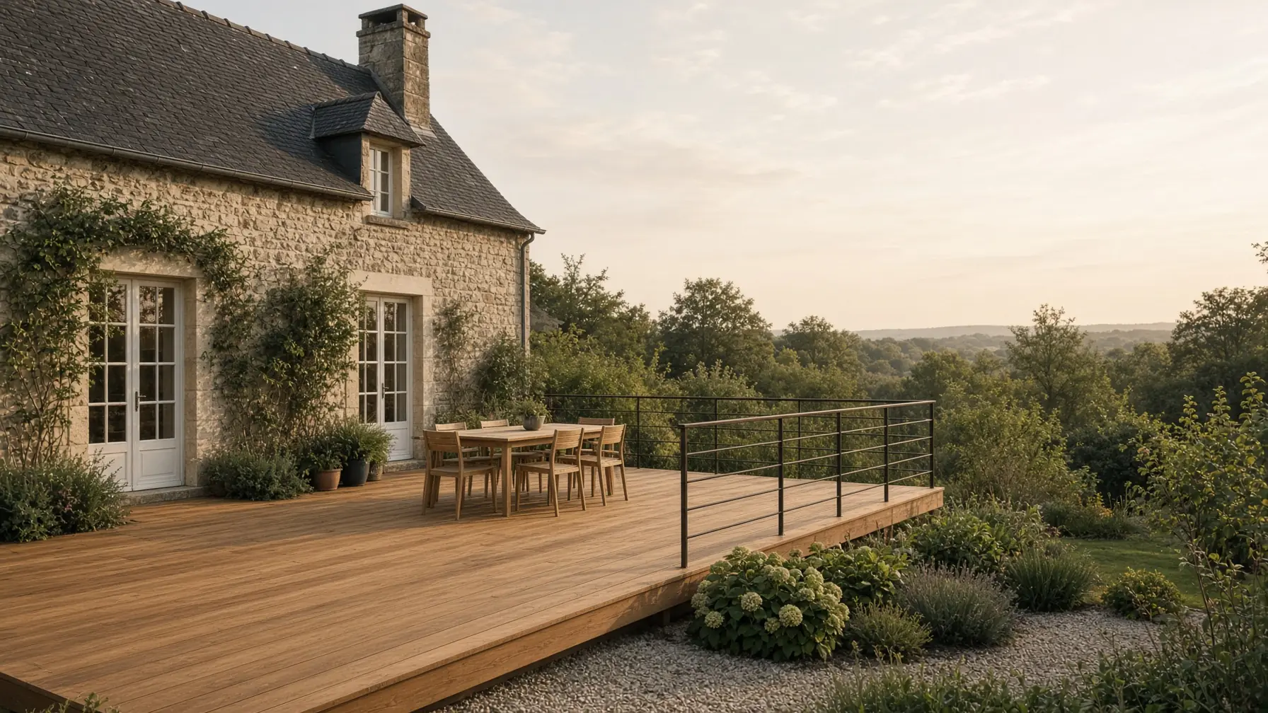 Platelage au jardin